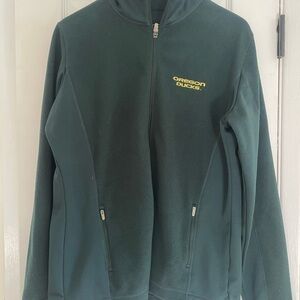University of Oregon Ducks Women’s Antigua Green Fleece Size Large Jacket